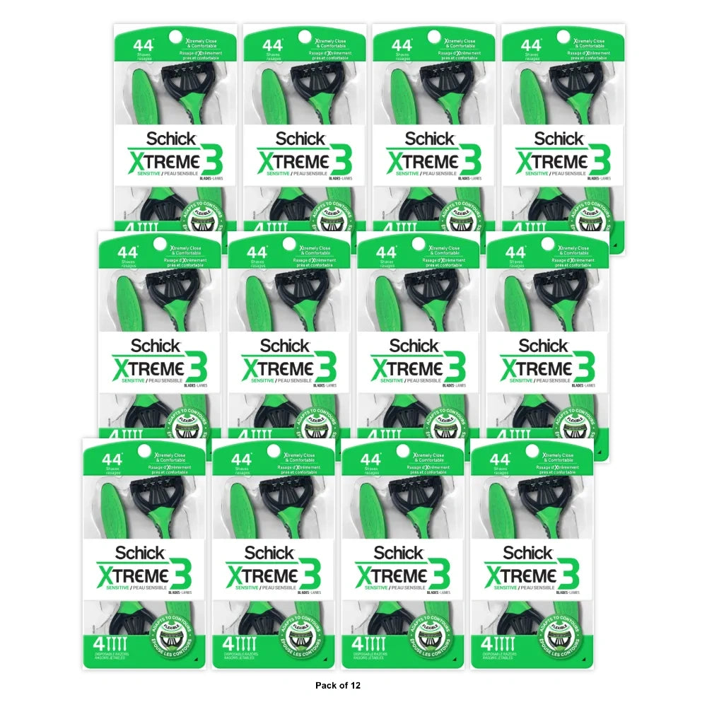 Schick Xtreme 3 Sensitive Razor (Pack of 12)