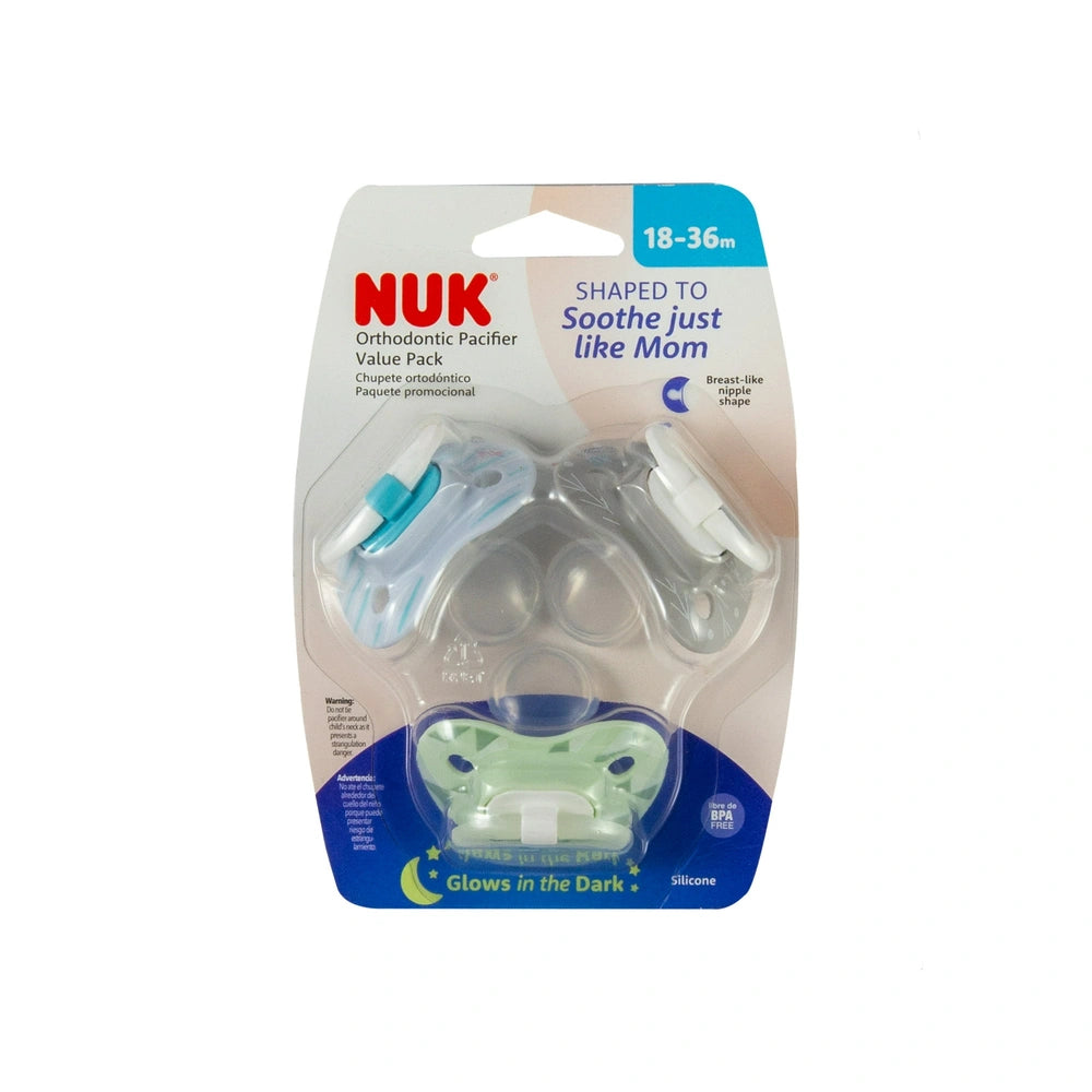 Nuk Orthodontic Pacifier, 18-36 Months (Pack of 12)