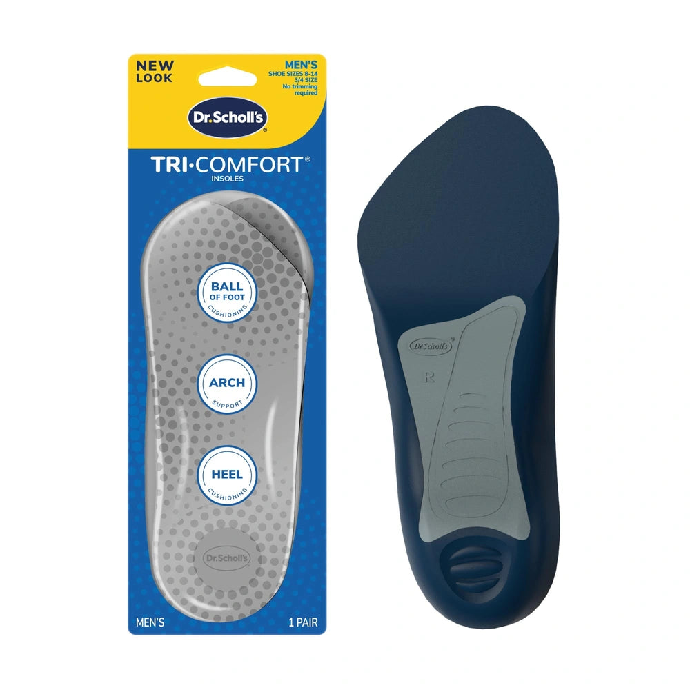 Dr. Scholl’s Tri-Comfort Shoe Insoles Foam Cushioning with FlexiSpring Arch Sup (Pack of 12)