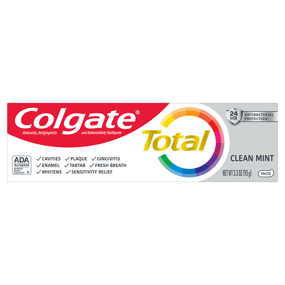 Colgate Total Paste Formula Toothpaste Clean Mint Flavor 3.3 (Pack of 24)