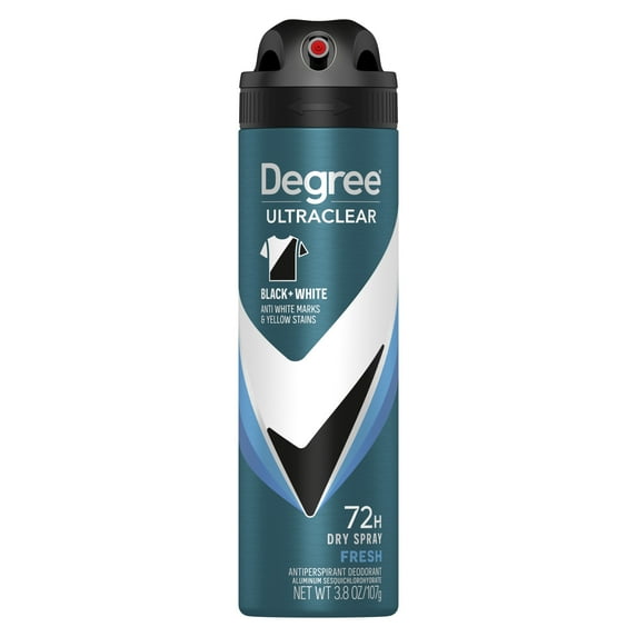 Degree Ultra Clear Long Lasting Antiperspirant Deodorant Dry Spray Fresh 3.8 OZ (Pack of 12)
