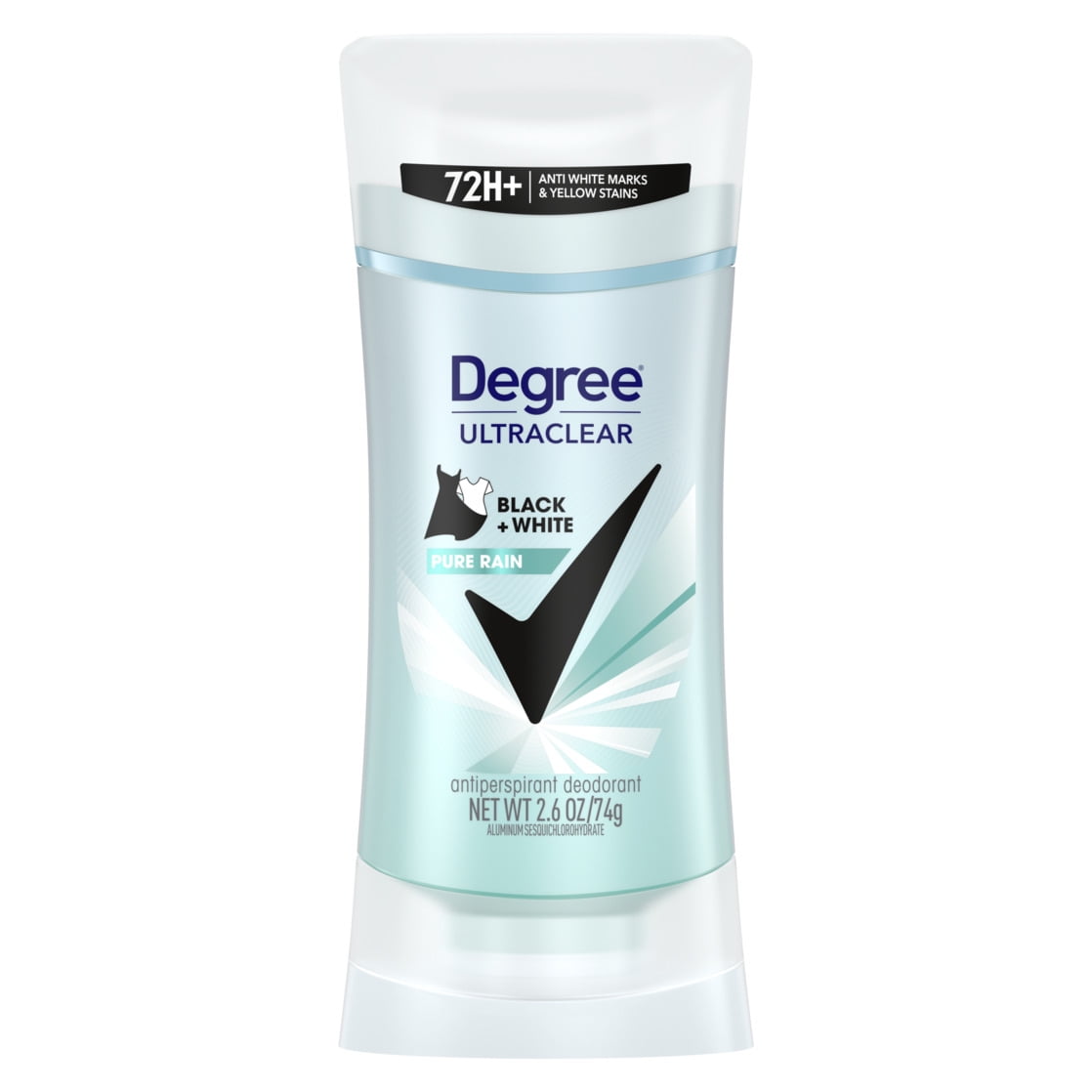 Degree Women UltraClear Antiperspirant Deodorant Black+White Pure Rain 2.6 oz (Pack of 12)