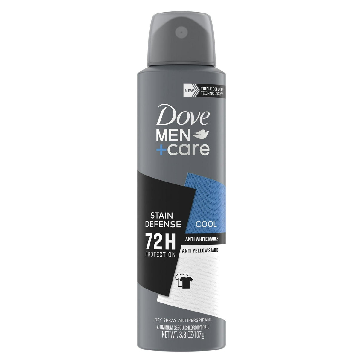 Dove Men+Care 72-Hour Stain Defense Dry Spray Antiperspirant & Deodorant Cool - 3.8 oz(Pack of 12)