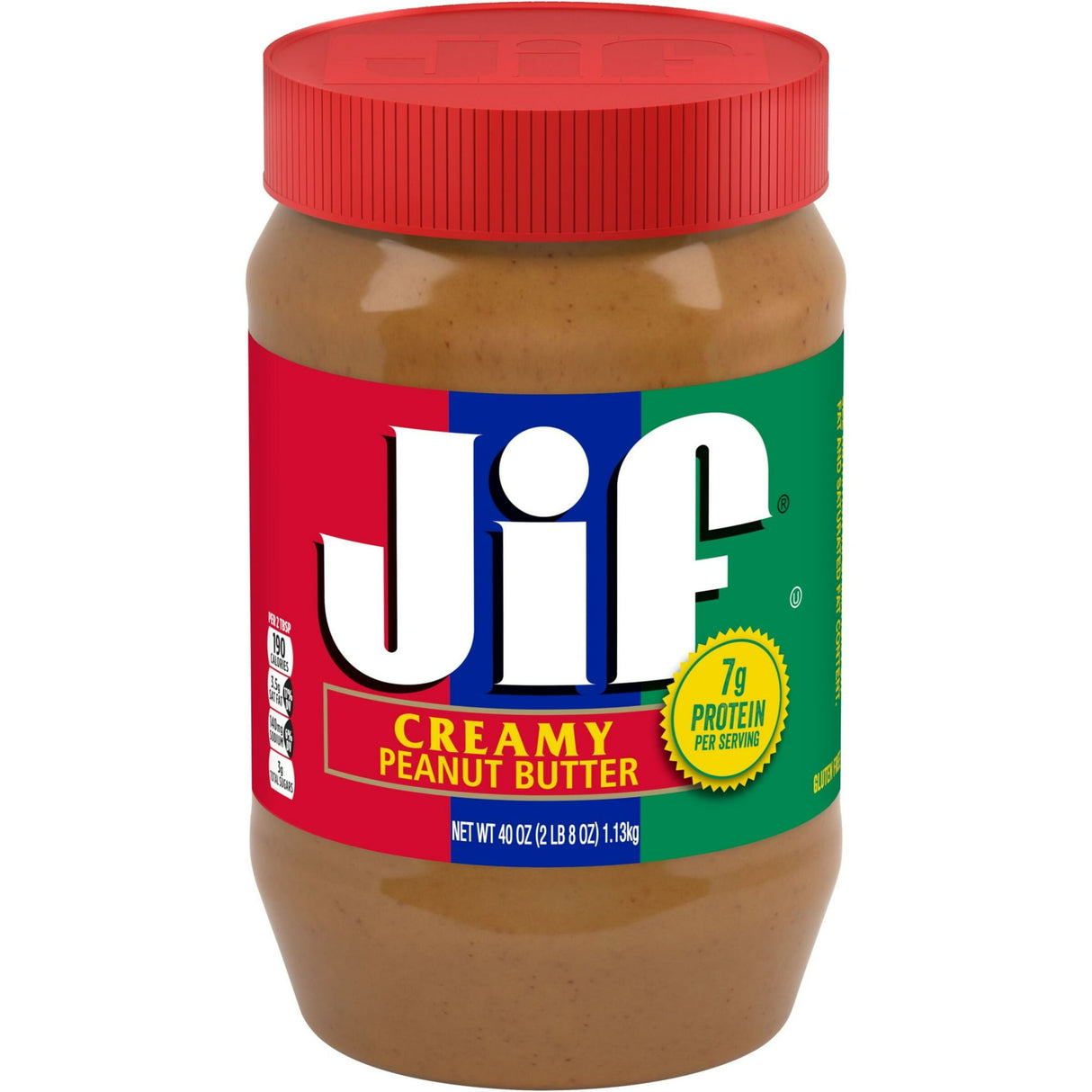 Jif Creamy Peanut Butter, 40 Oz (Pack of 8)