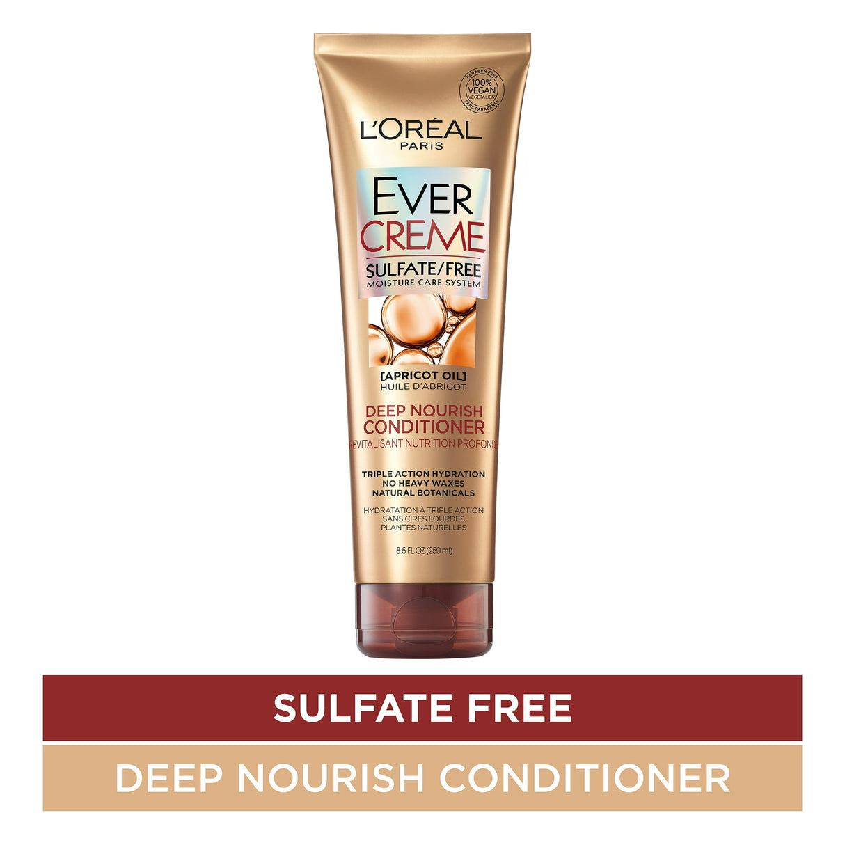 L Oreal EverCreme Deep Nourish Moisturizing Sulfate Free Conditioner for Dry Ha 8.5 fl oz(Pack of 6)