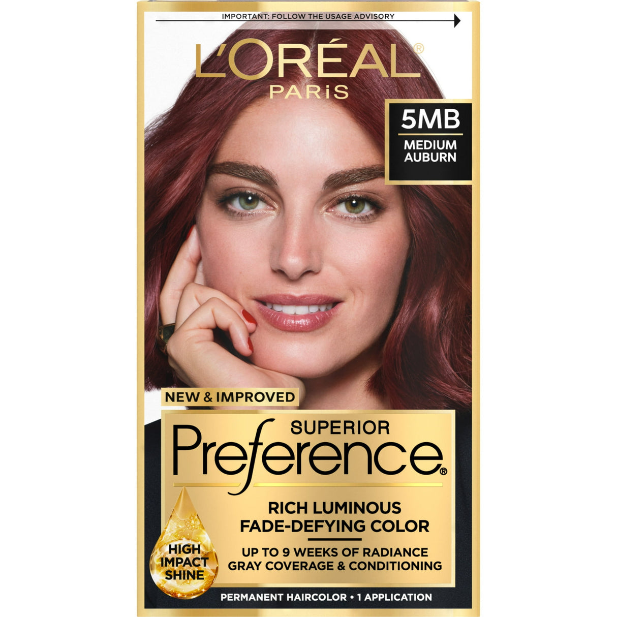 L Oreal Paris Superior Preference Fade-Defying Permanent Hair Color 5MB Medium (Pack of 12)
