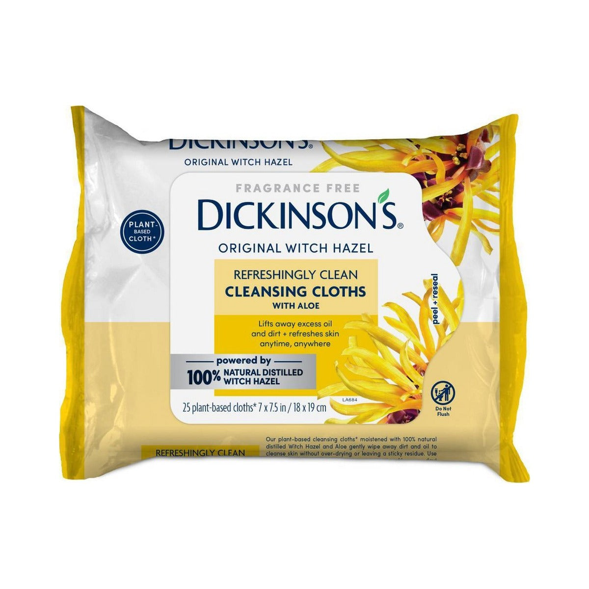 Dickinson's Refreshingly Clean Cleansing Cloths 25ct (Pack of 12) - view 2