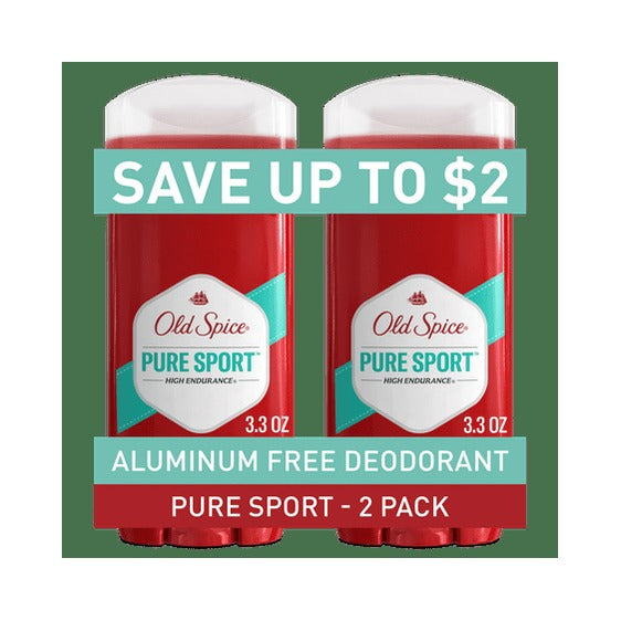 Old Spice High Endurance Pure Sport Deodorant 3.4 Oz (Pack of 6)