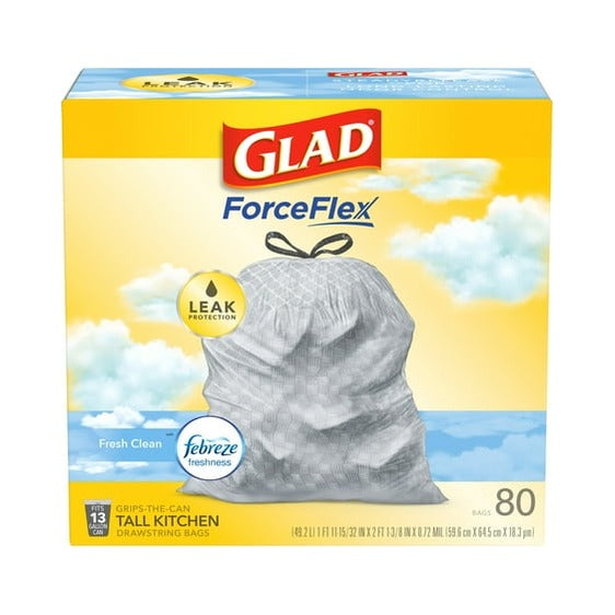 Glad Tall Kitchen Trash Bags 13 Gallon (Pack of 3)