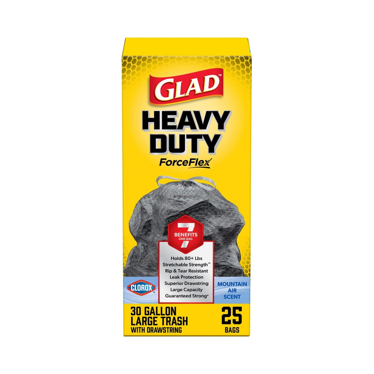 Glad ForceFlex 30 Gallon Trash Bags Mint Scent (Pack of 6) - view 3