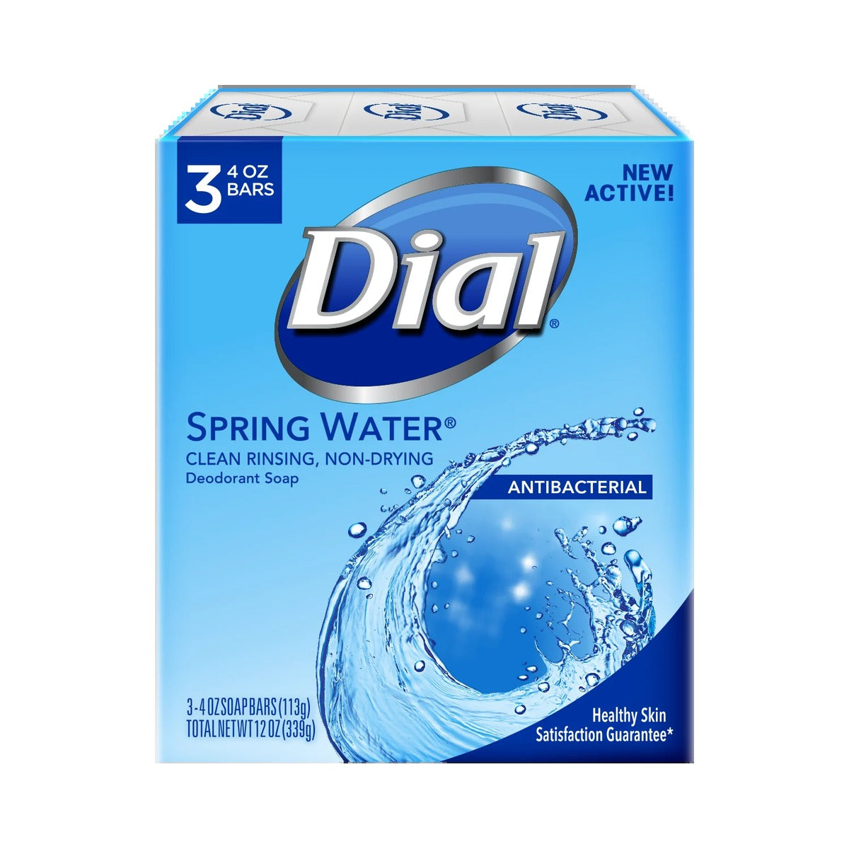 Dial Refresh & Renew Spring Water Bar Soap 4 Oz (Pack of 12)