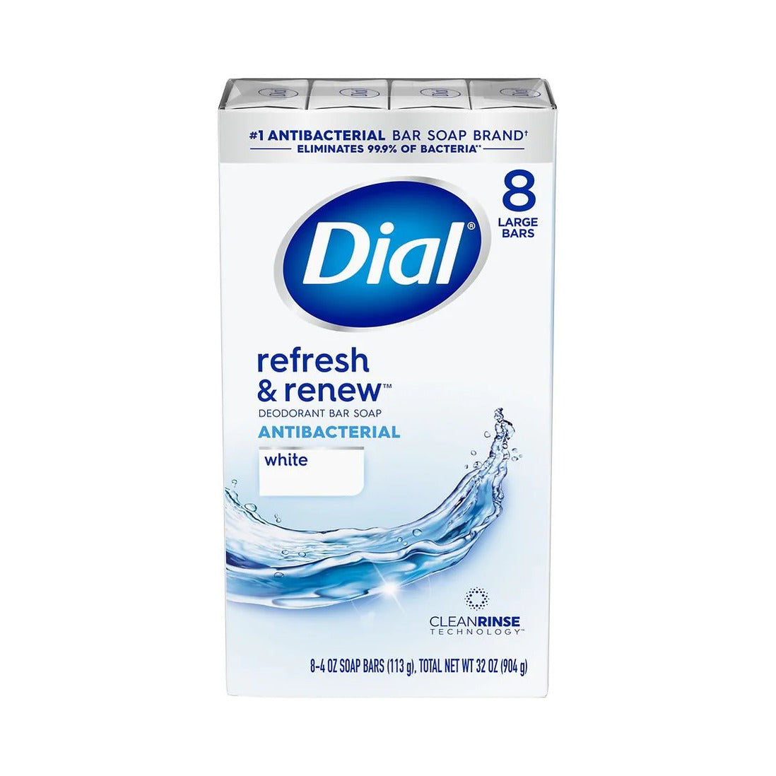 Dial Antibacterial Bar Soap White 4 Oz (Pack of 4)