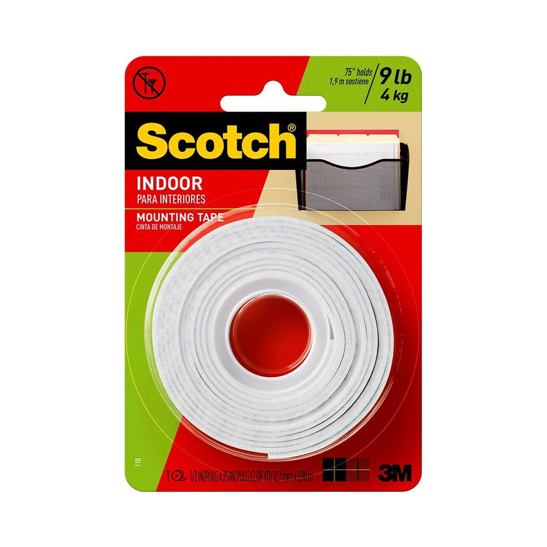 Scotch Indoor Double-Sided Mounting Tape 1/2 In X 80 In (Pack of 24)