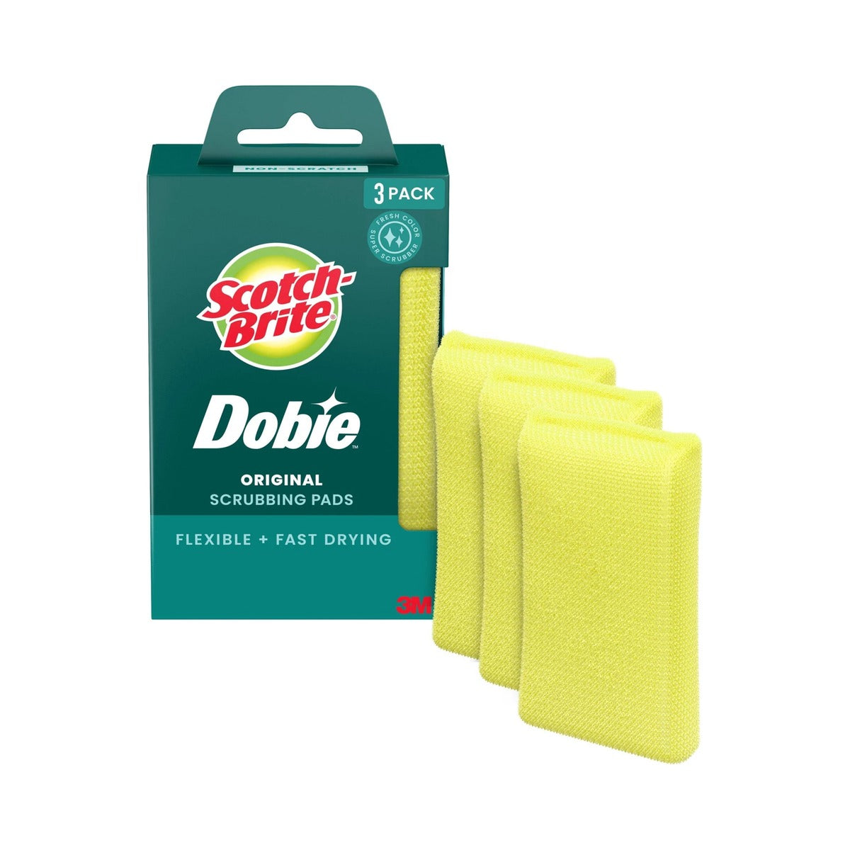 Scotch-Brite Dobie All-Purpose Cleaning Pads Yellow (Pack of 8)