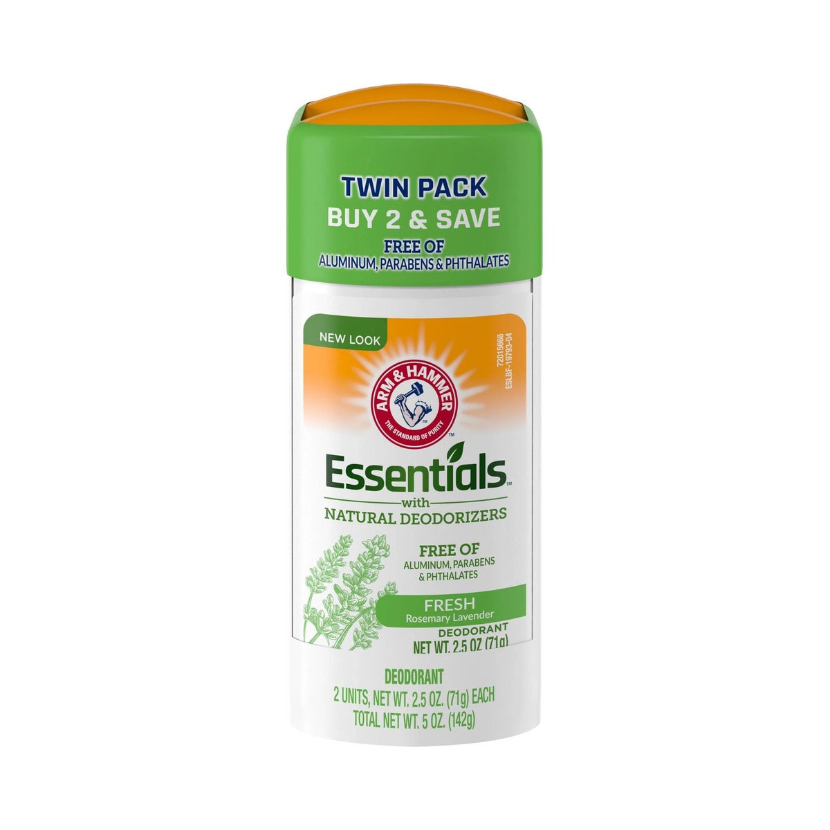 ARM & HAMMER Essentials Deodorant 2.5 Oz (Pack of 6)