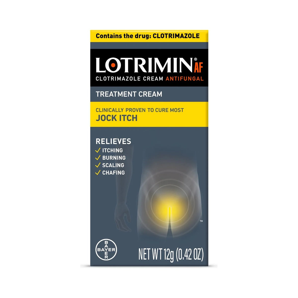 Lotrimin AF Jock Itch Antifungal Cream 0.42 Oz (Pack of 36)