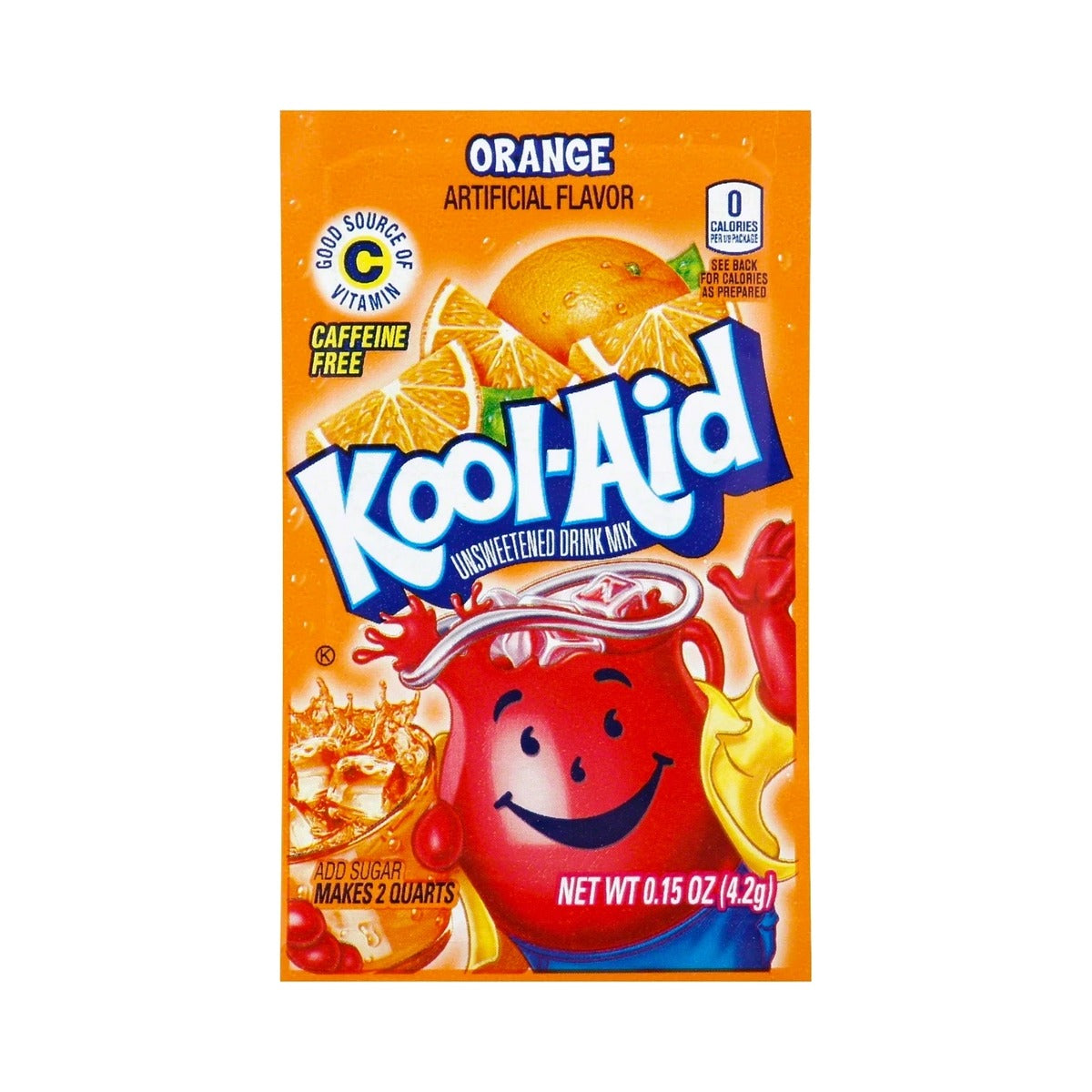 Kool-Aid Unsweetened Orange Powder 0.15 Oz (Pack of 192)