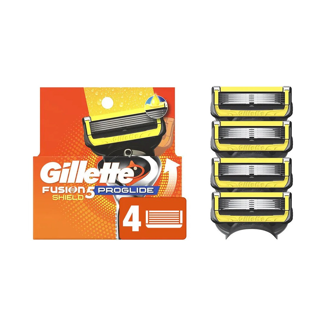 Gillette Pro Glide Shield Razor Blade Refills 4 Count (Pack of 48)