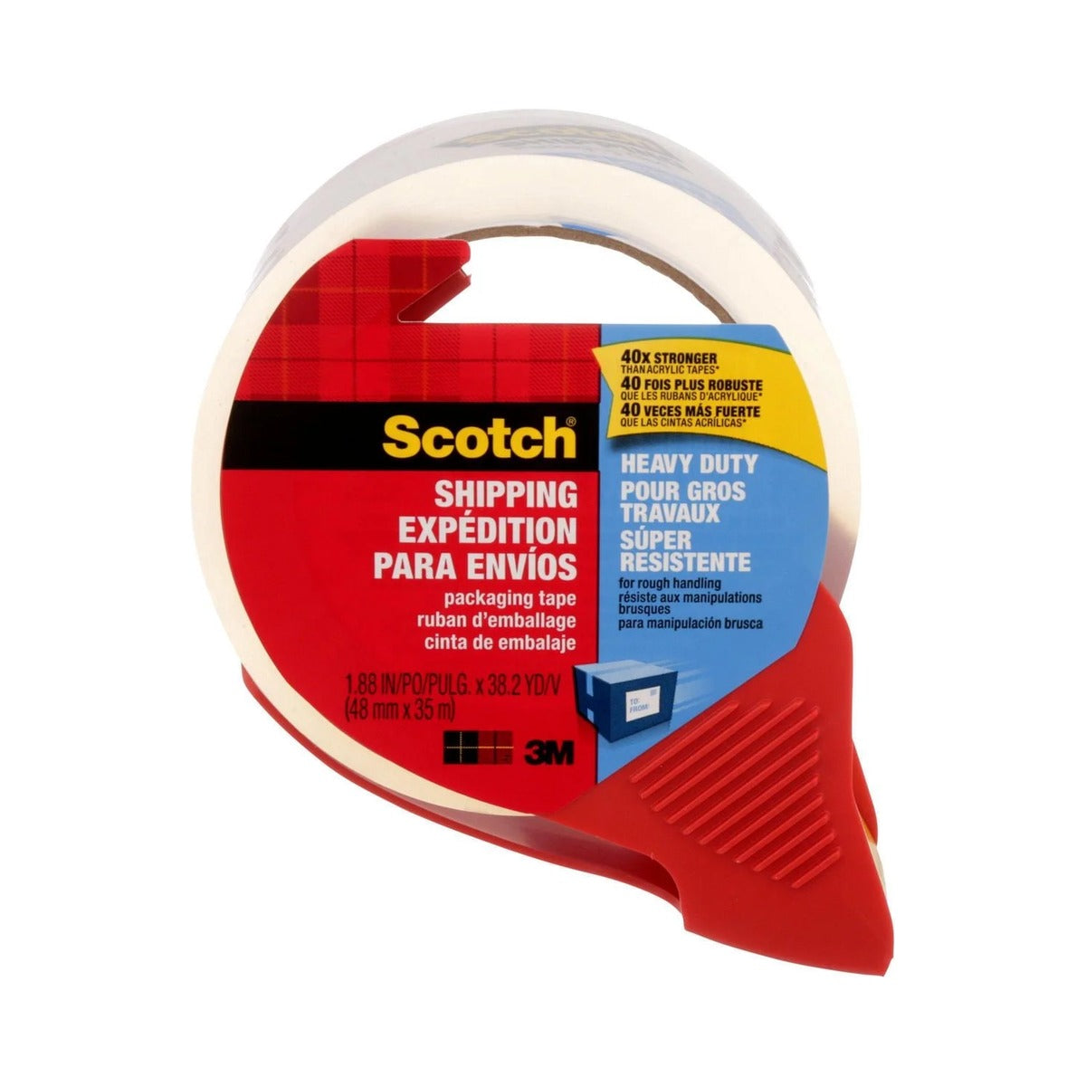 Scotch Heavy Duty Packaging Tape 1.88 in x 38.2 yd (Pack of 12)