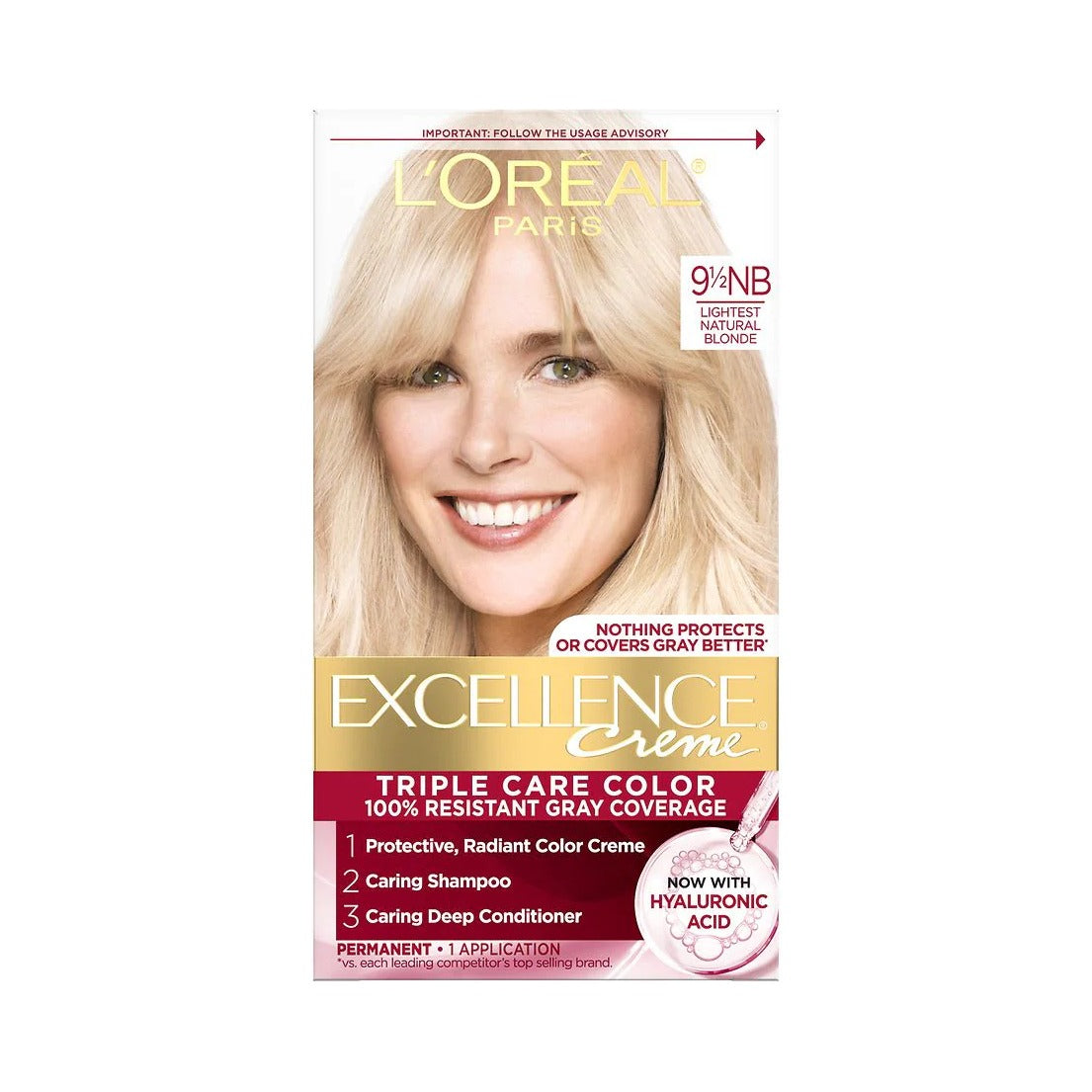 L'Oreal Paris Excellence Creme 9.5NB 1 Kit (Pack of 12)
