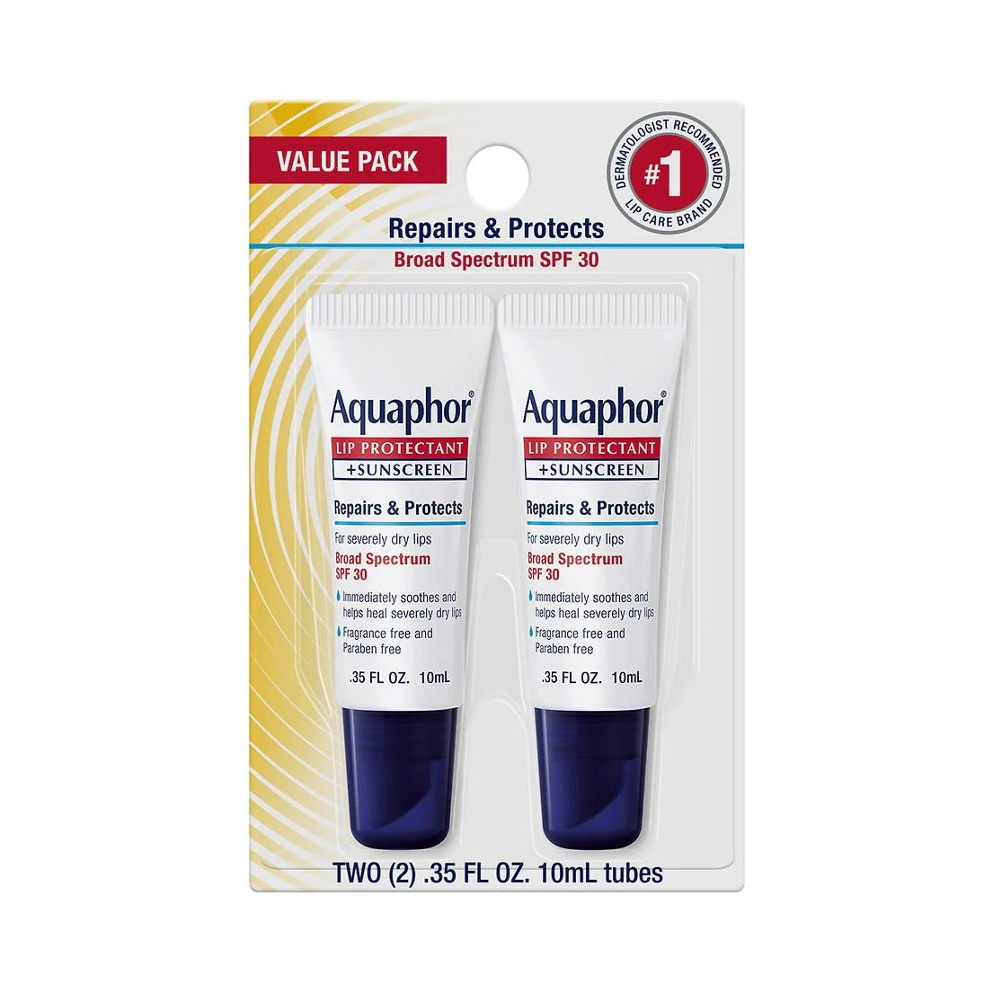 Aquaphor Lip Repair & Protect SPF 30 0.35 Oz (Pack of 48)