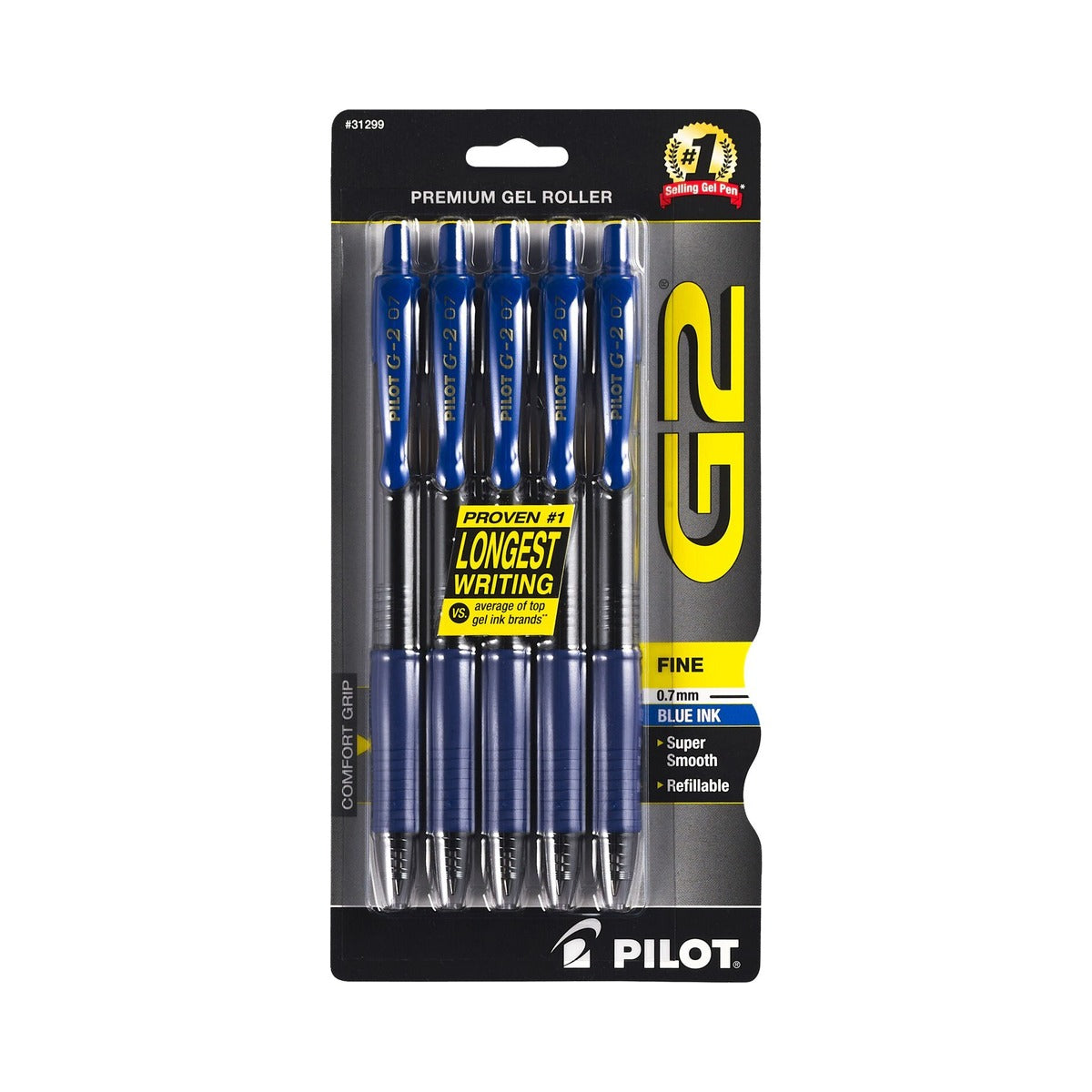 Pilot G2 Retractable Gel Pens Fine Point Blue (Pack of 48)