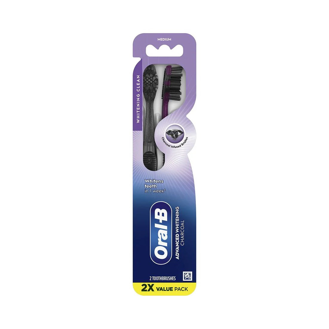 Oral-B Advanced Whitening Charcoal Toothbrush Medium (Pack of 72)