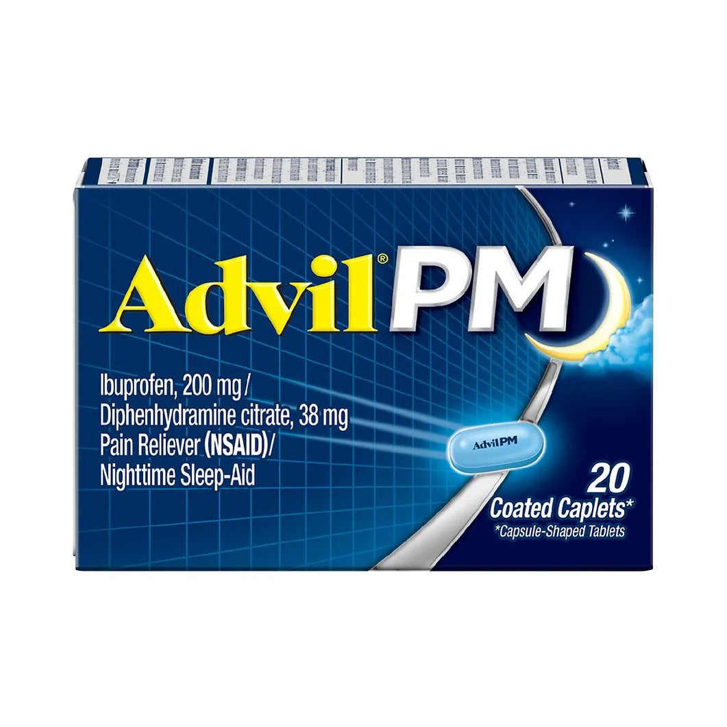 Advil PM Pain Reliever Caplets 20 Ct (Pack of 72)