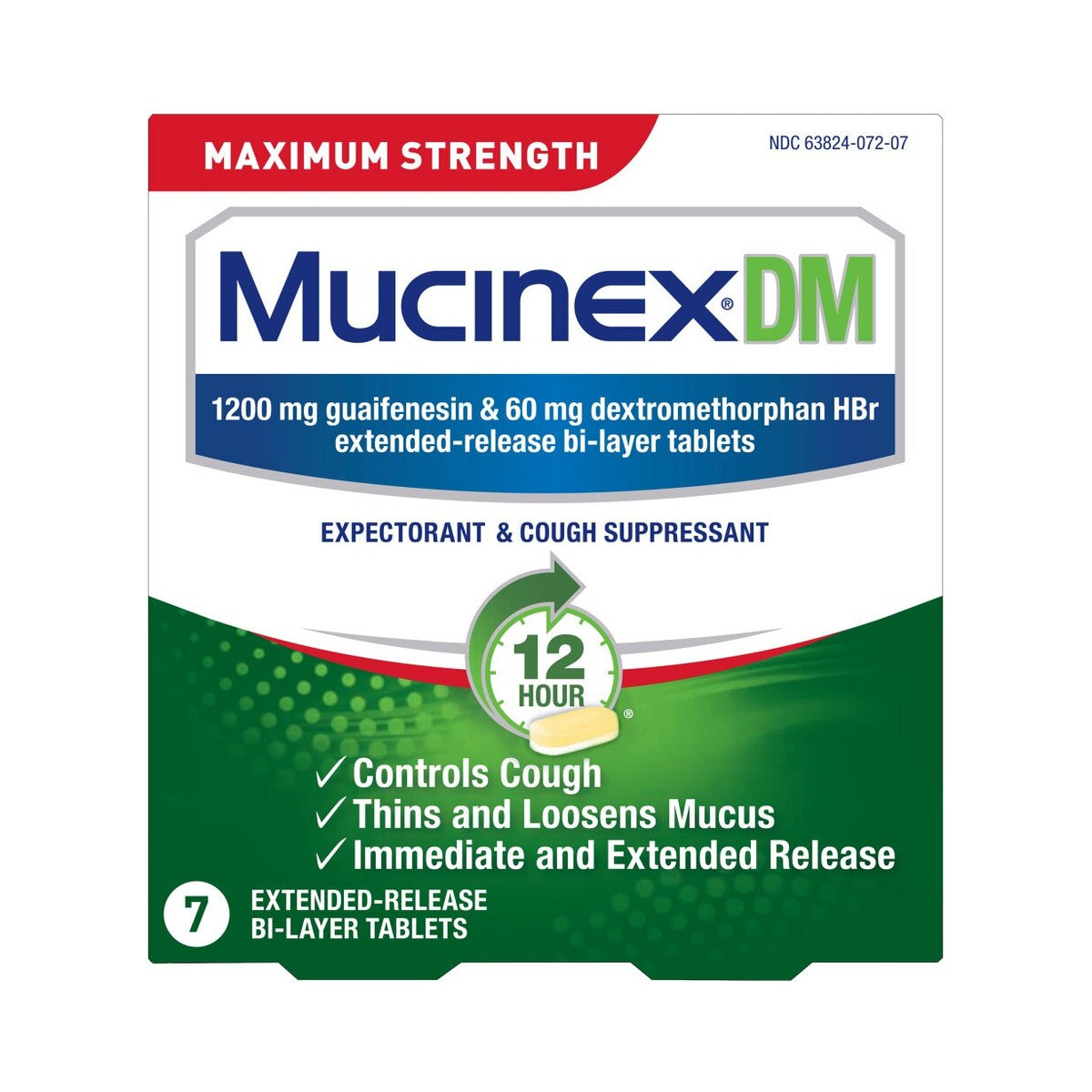 Mucinex DM Max Strength 12 Hr 7ct (Pack of 24) - view 2