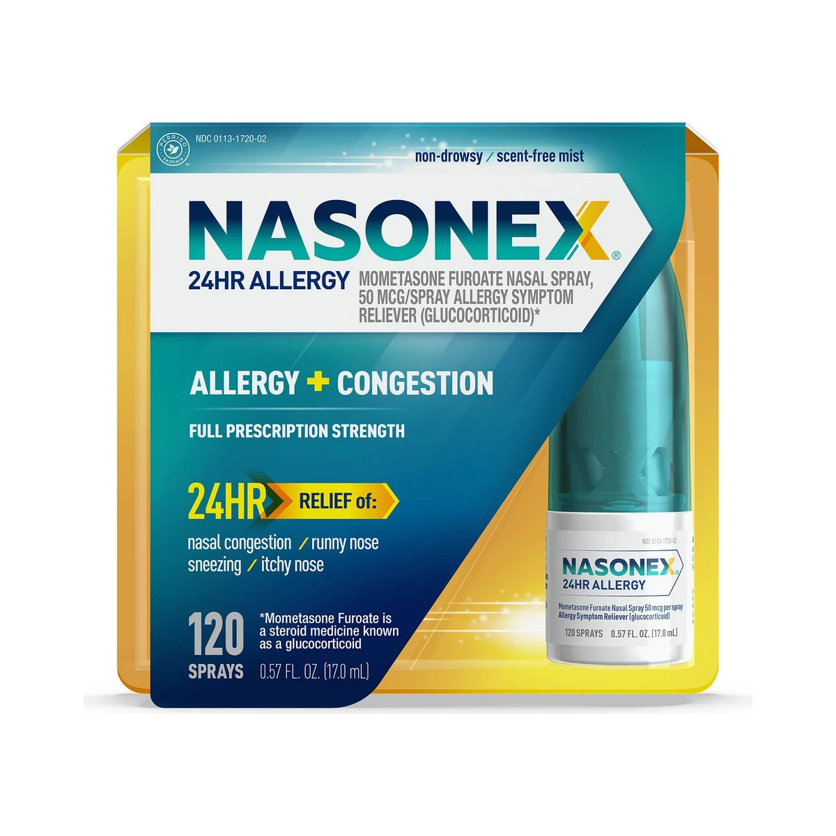 Nasonex 24HR Nasal Spray 120 Sprays (Pack of 24) - view 2