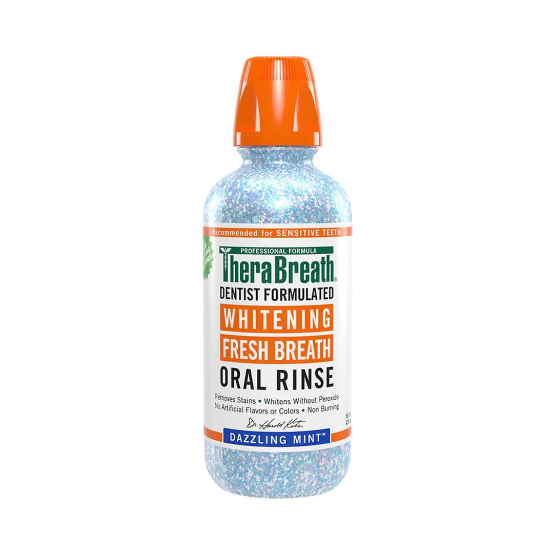 TheraBreath Whitening Mouthwash 16 Fl Oz (Pack of 12)