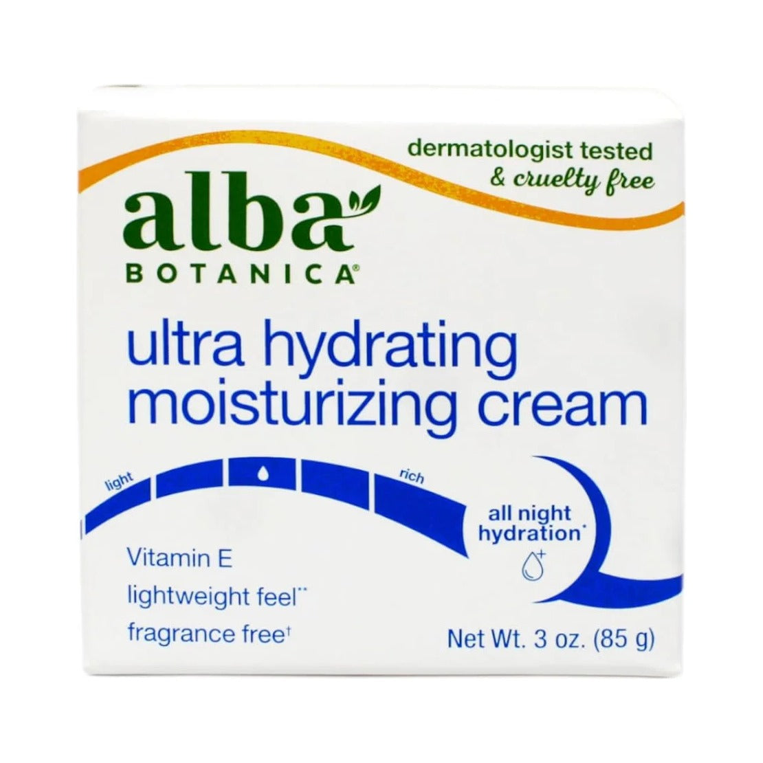Alba Botanica Ultra Hydrating Moisturizing Cream 3 Oz (Pack of 6)