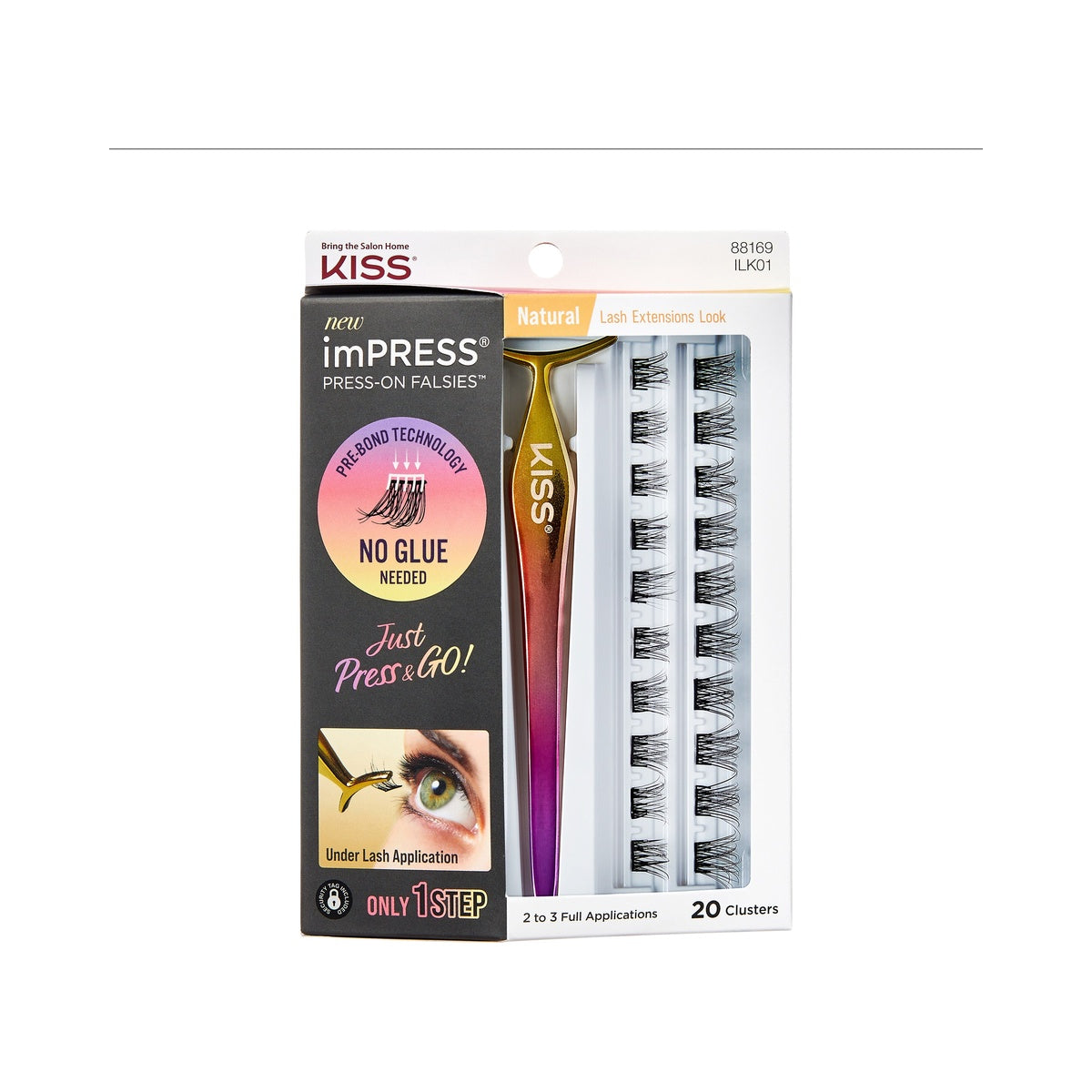 KISS Impress Press-On Lash Clusters Kit 37ct (Pack of 36)