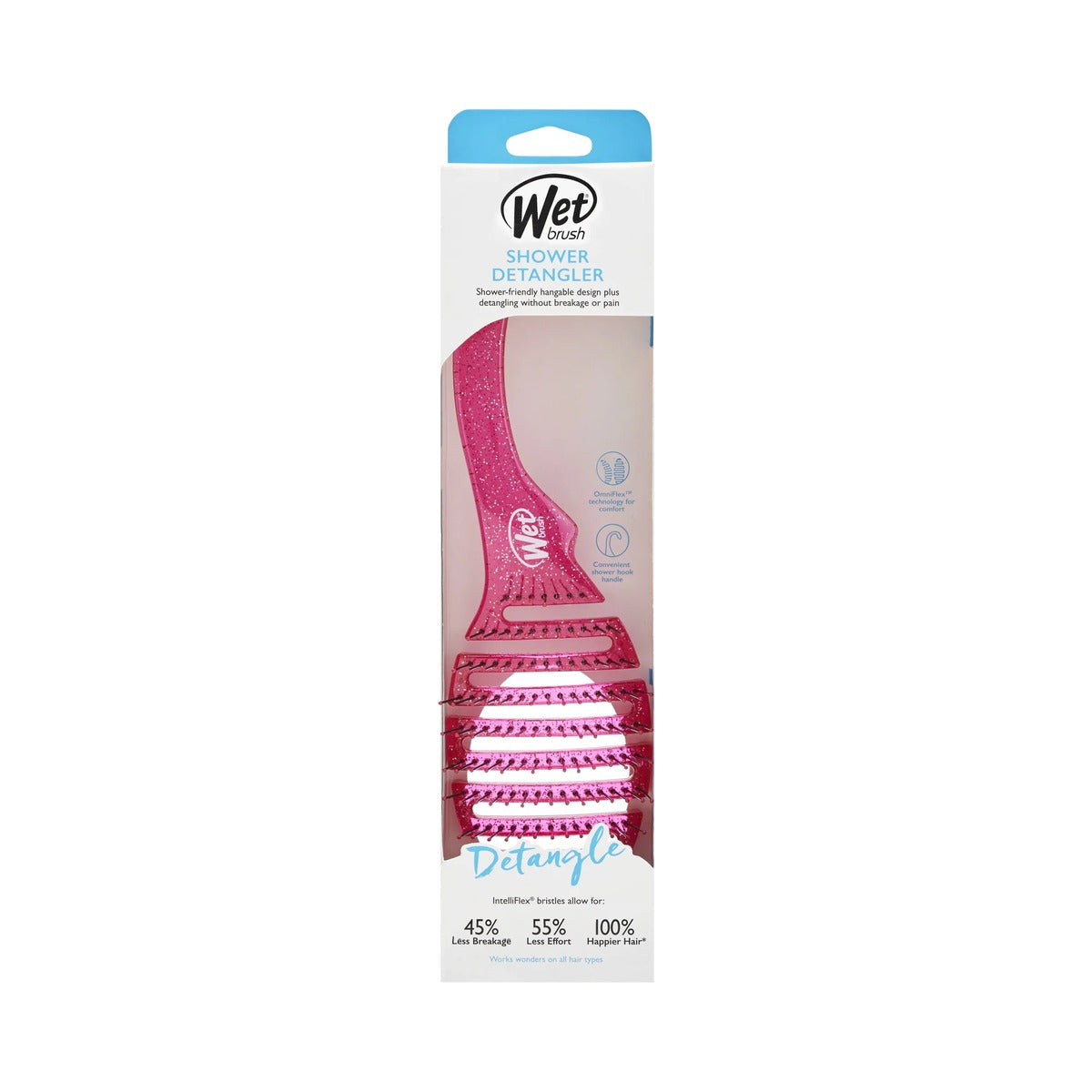 Wet Brush Hair Detangler Pink Glitter (Pack of 24)