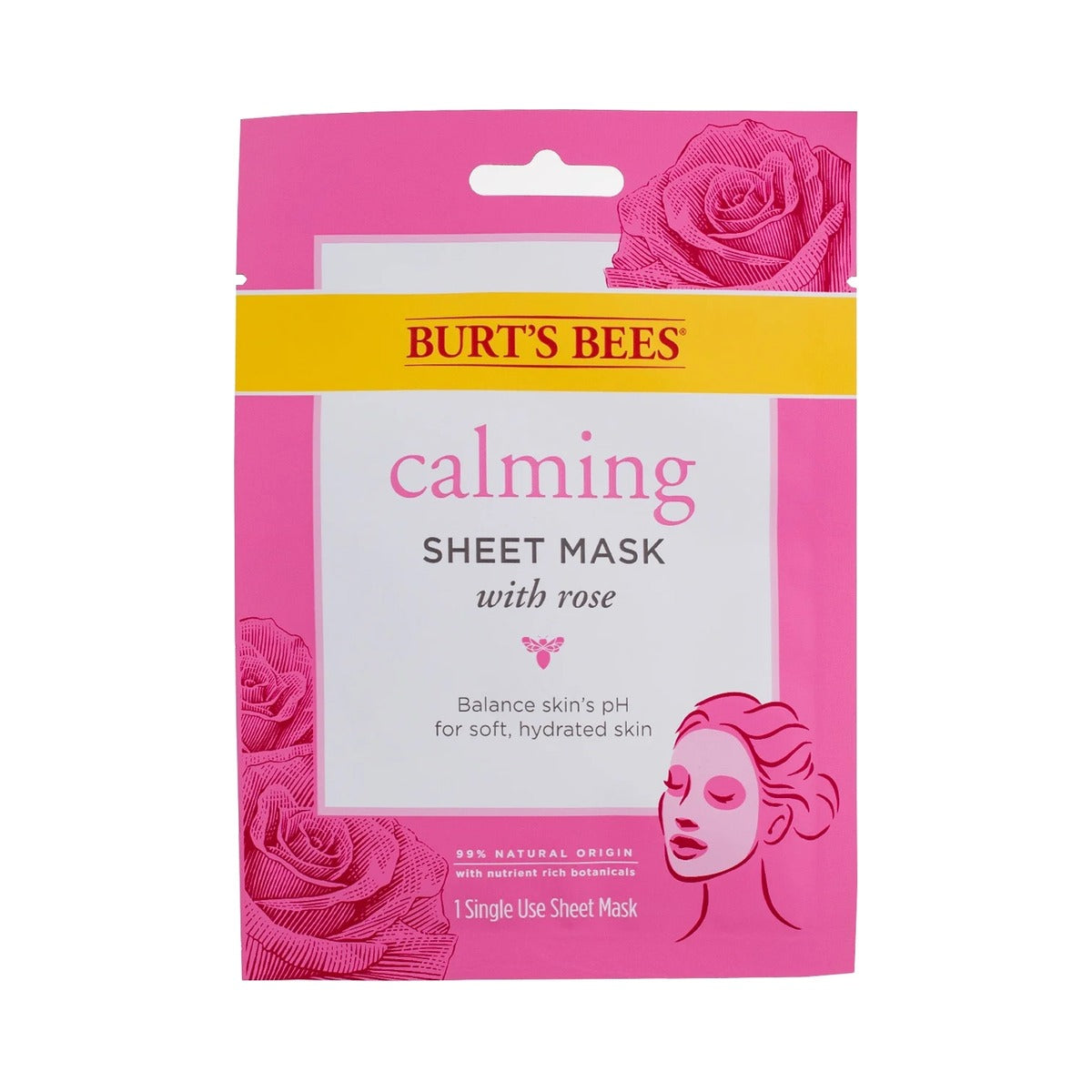 Burt's Bees Calming Rose Face Sheet Mask (Pack of 48)