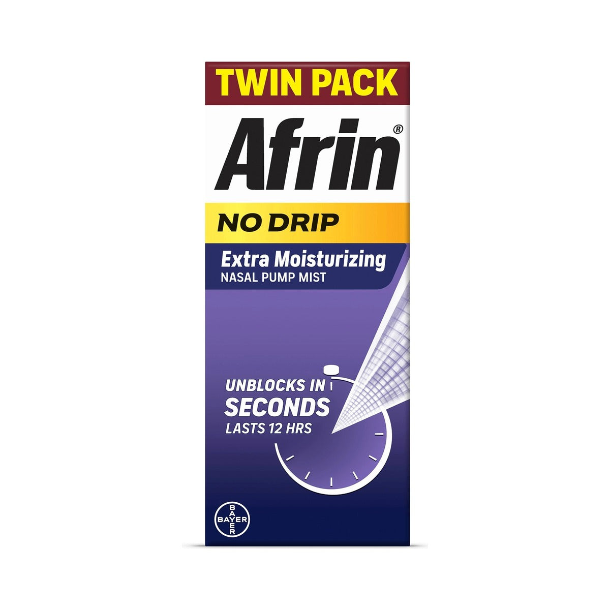 Afrin No Drip 12-Hour Nasal Decongestant Spray 1 Oz (Pack of 36) - view 2