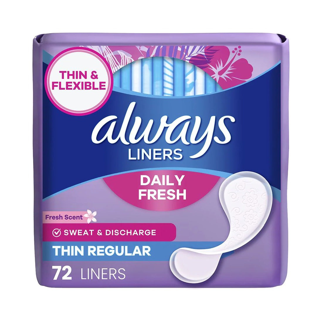 Always Clean Scent Thin Liners 72 Count (Pack of 12) - view 2