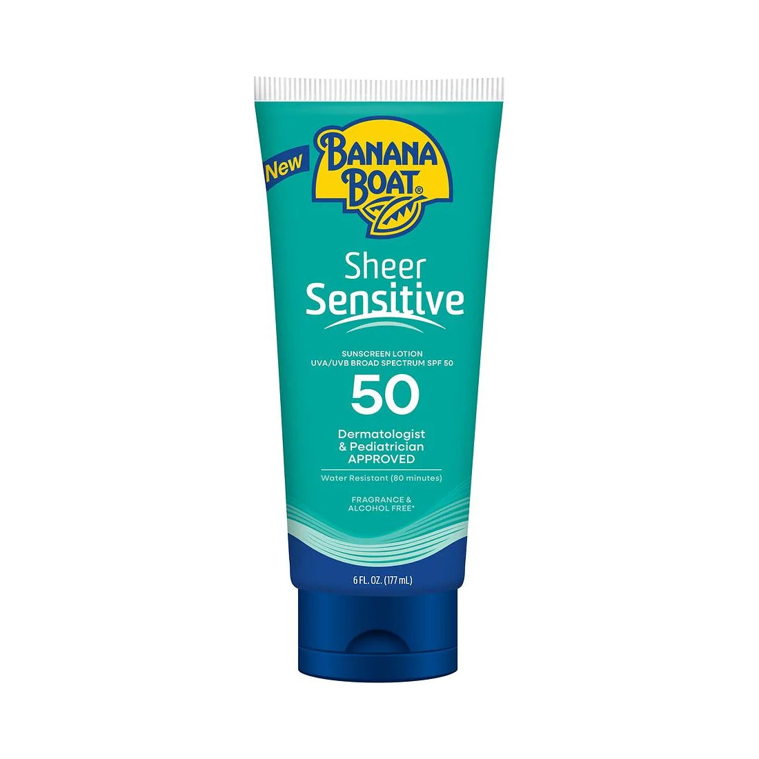 Banana Boat Sheer Sensitive Sunscreen Lotion SPF 50 6 Oz (Pack of 12)