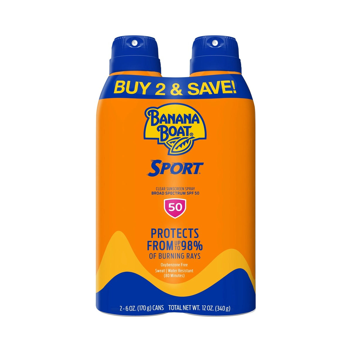 Banana Boat Ultra Sport Clear Spray Sunscreen SPF 50 6 Oz (Pack of 6) - view 3