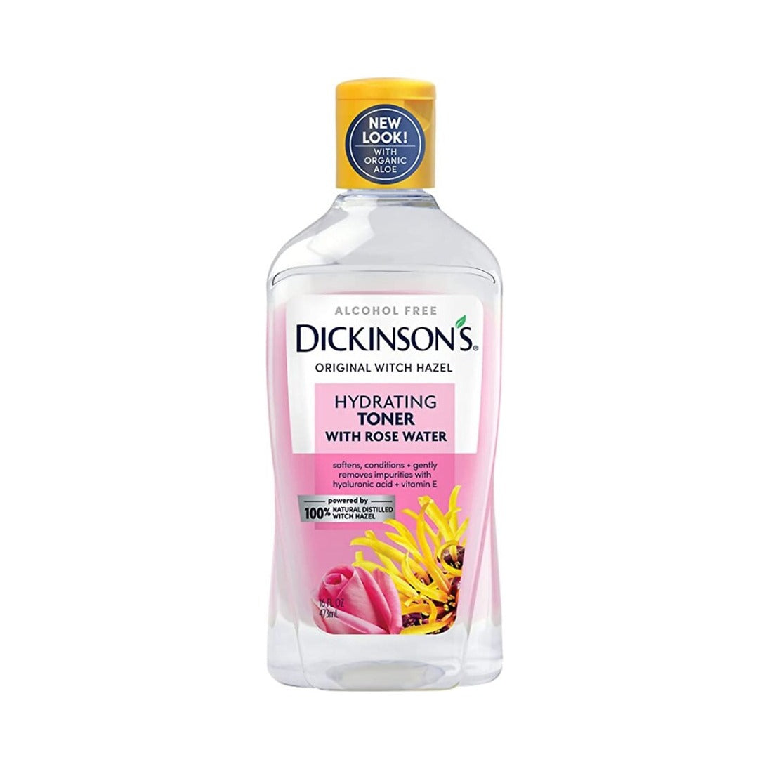 Dickinson's Enhanced Witch Hazel Rosewater Toner 16 fl oz (Pack of 6)