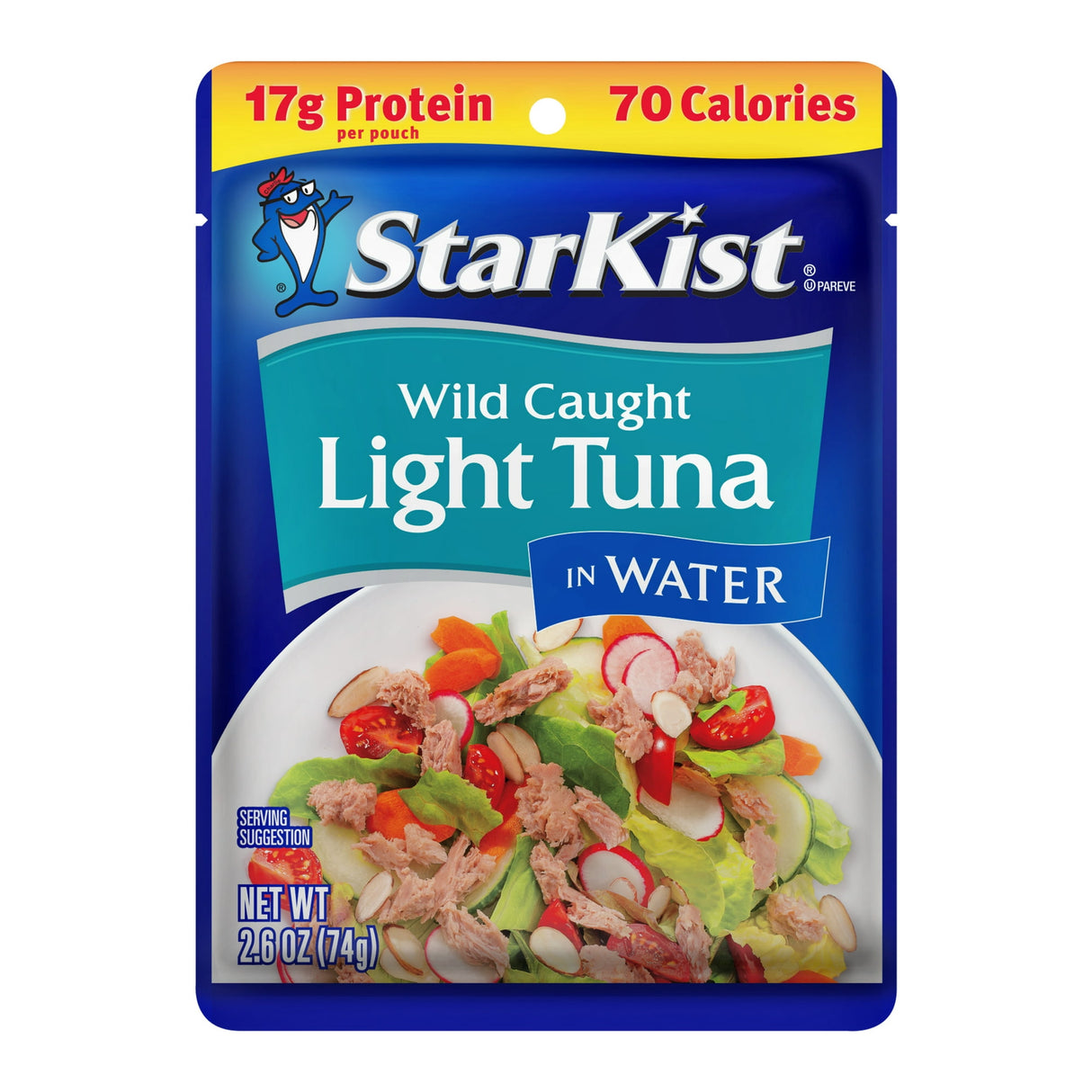 StarKist Tuna Chunk Light Pouch In Water, 2.60 OZ (Pack of 12)