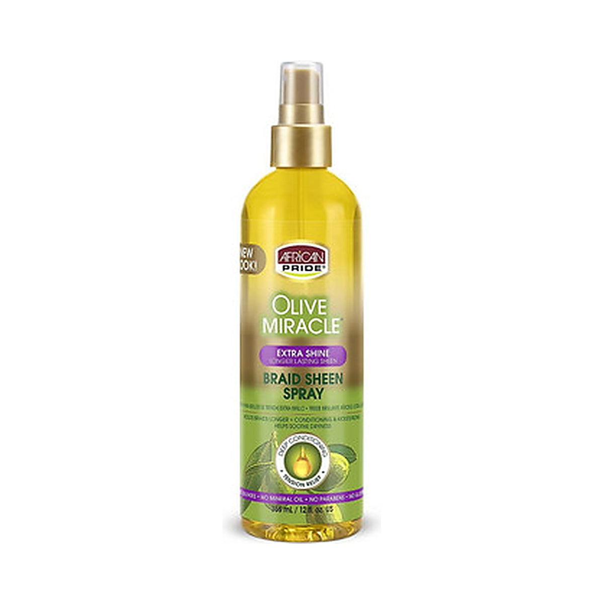 African Pride Braid Sheen Spray Extra Shine 12 Oz (Pack of 12)