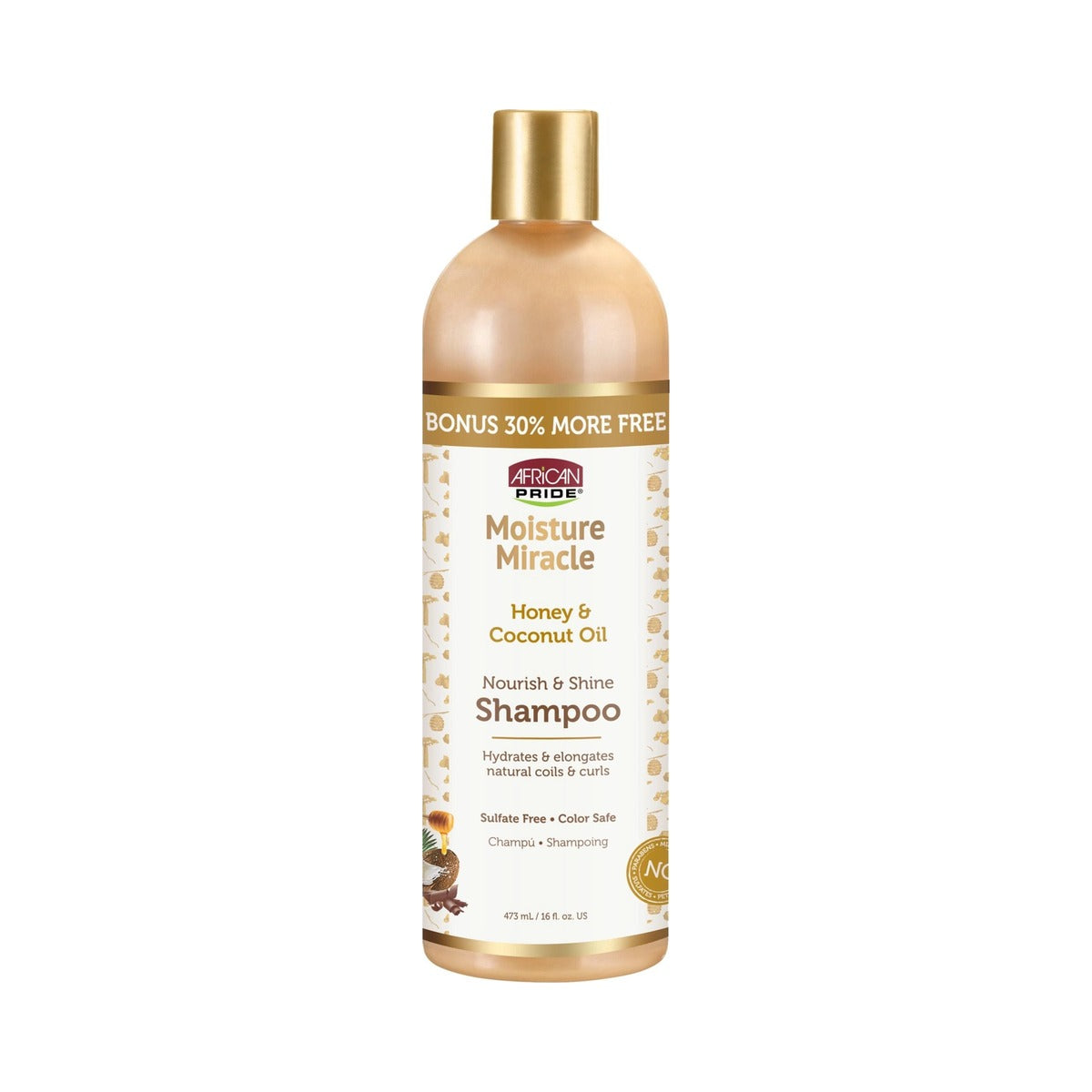 African Pride Honey & Coconut Oil Shampoo 16 Fl Oz (Pack of 6) - view 2