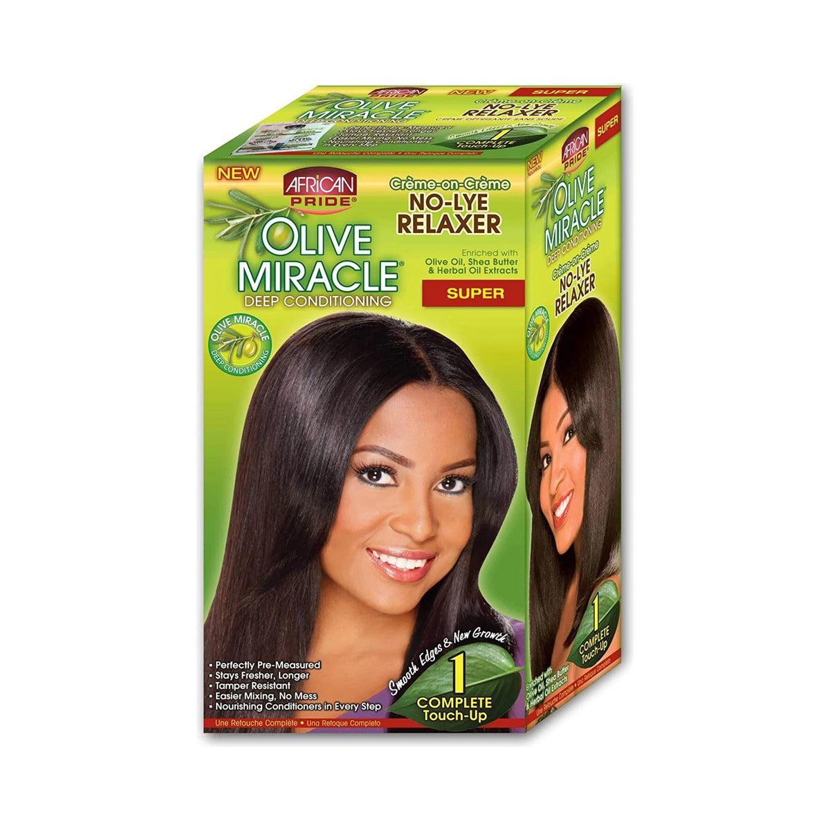 African Pride Olive Miracle No-Lye Relaxer Super (Pack of 12)