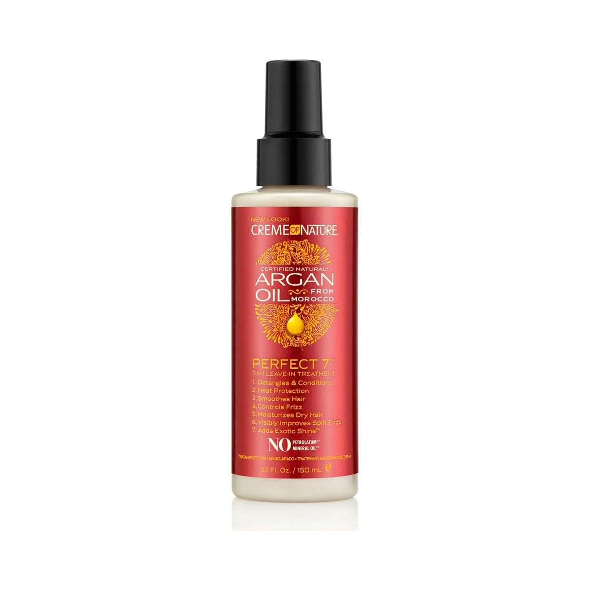Creme of Nature Argan Oil Perfect 7 Leave-In Conditioner 5.1 Oz (Pack of 12)