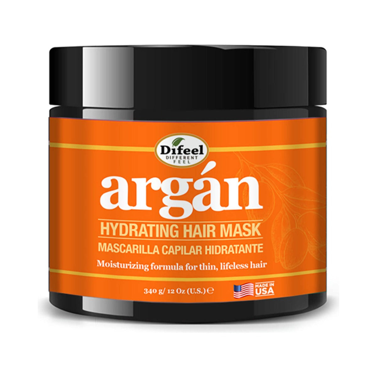 Difeel Argan Hydrating Hair Mask 12 Oz (Pack of 24)