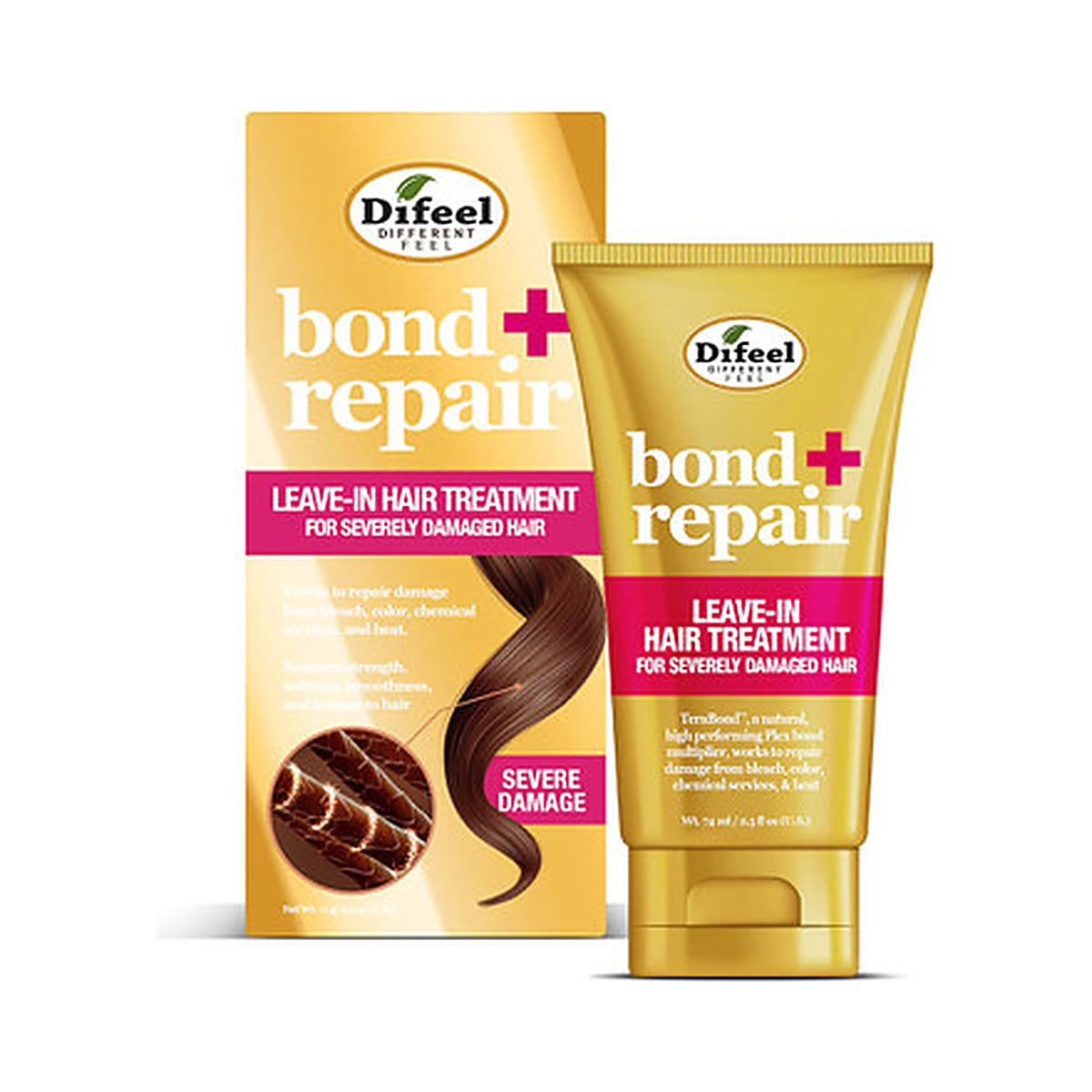 Difeel Bond + Repair Leave-In Treatment 2.5 Oz (Pack of 12)