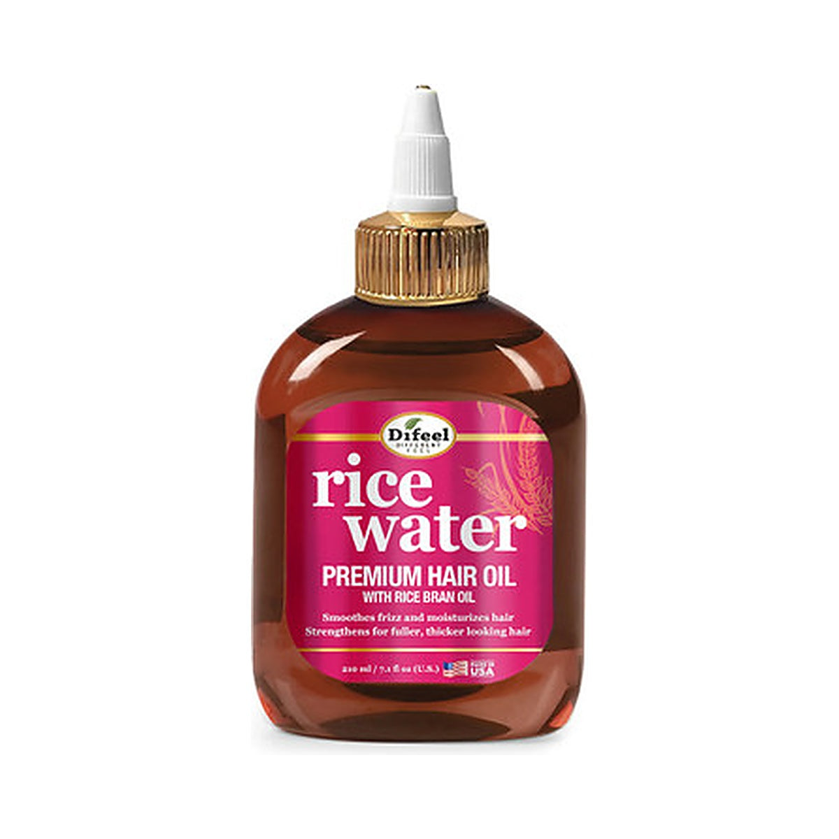 Difeel Hair Oil Rice Water 7 Oz (Pack of 12)