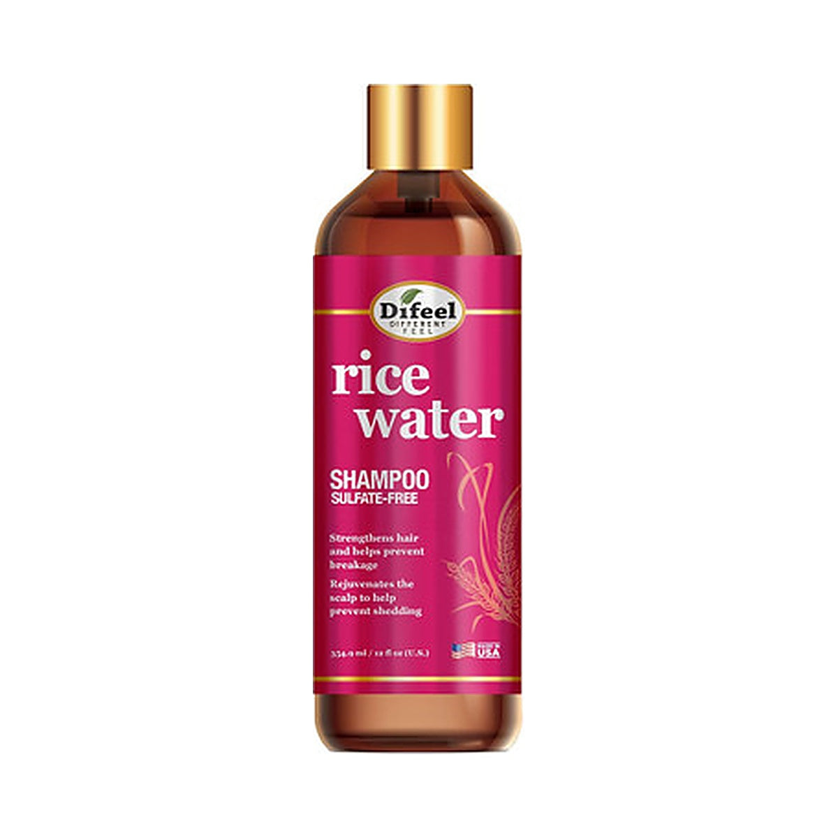 Difeel Rice Water Shampoo 12 Oz (Pack of 12)