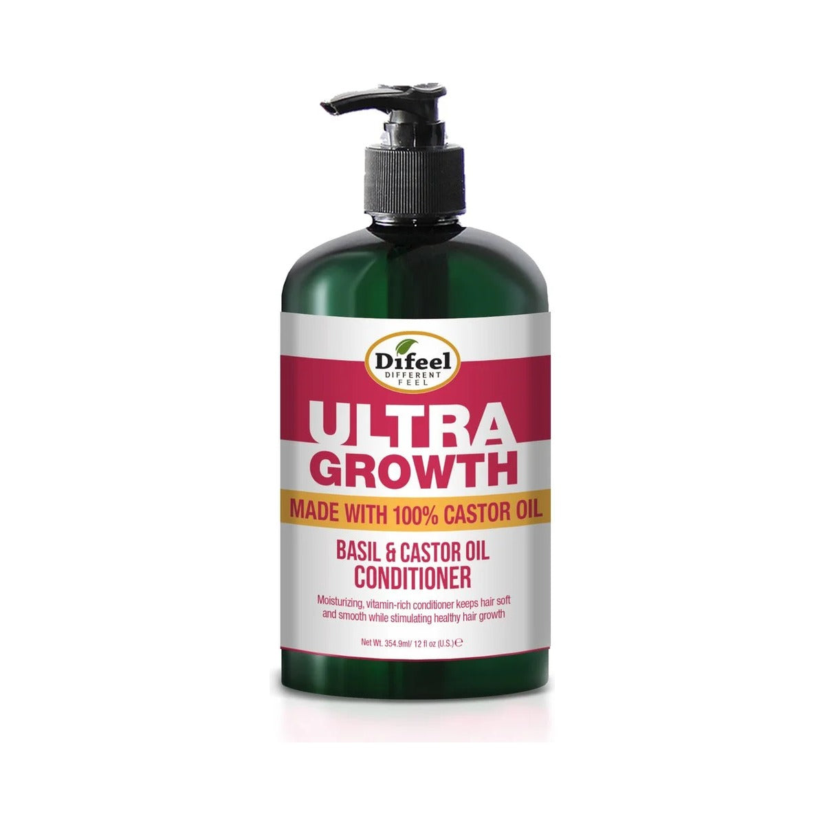 Difeel Ultra Growth Basil & Castor Oil Conditioner 12 Oz (Pack of 12)